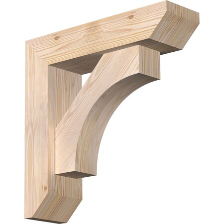 Ekena Millwork Westlake Slat Smooth Bracket w/ Offset Brace, Douglas Fir, 5 1/2"W x 20"D x 20"H BKT0604X20X20WTL06SDF